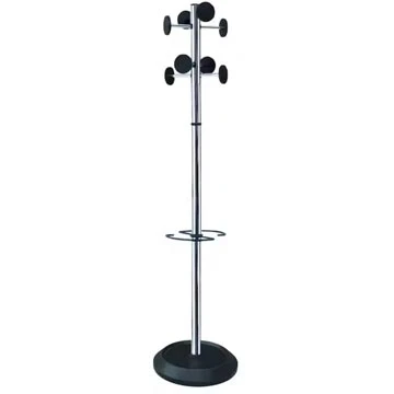 Afbeelding van Kapstok met parapluhouder, 8 haken, zwart