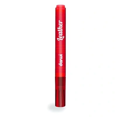 Afbeelding van Darwi DA0420013490C een marker voor leer kleur vermiljoen punt 2 mm 6 ml LEATHER zacht creatieve vrije tijd handmatige activiteit doe het zelf