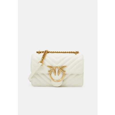Afbeelding van Pinko LOVE One MINI DC Sheep Nappa Chevron Schoudertas, Dames, Maat: Size, White