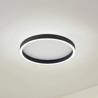 Afbeelding van Lucande LED plafondlamp Rotundo, Ø 40 cm, zwart, dimbaar