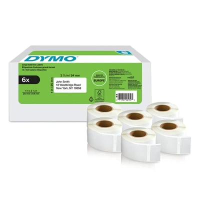 Image de Étiquette retour autocollante 6 rouleaux LabelWriter Dymo®