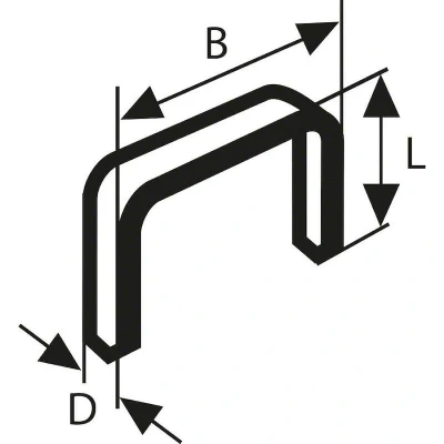 Afbeelding van Bosch Accessories 2609200212 Nieten met fijn draad Type 53 5000 stuk(s) Afm. (l x b) 12 mm 11.4
