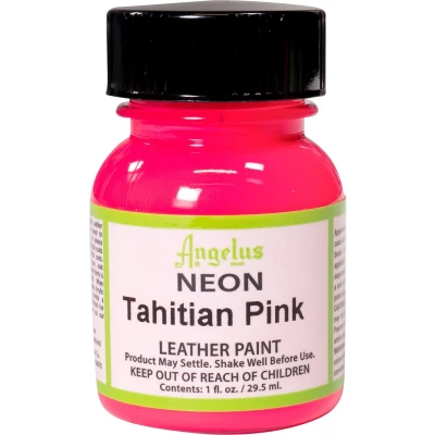 Afbeelding van Angelus Leather Acrylic Paint textielverf voor leren stoffen acrylbasis Neon Tahitian Pink 29,5ml