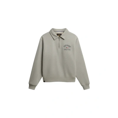 Afbeelding van Superdry Athletic Collared Sweater, Dames, Maat: 42, Grey marl