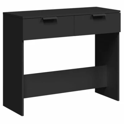 Image de vidaXL Table console noir 90x36x75 cm bois d&#039;ingénierie811332