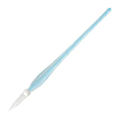 Afbeelding van Jacques Herbin gedraaide glazen pen licht blauw