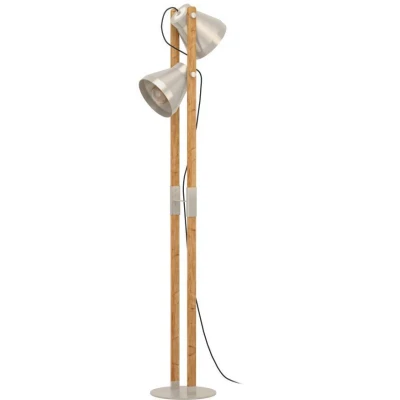 Afbeelding van EGLO Cawton Vloerlamp E27 134,5 cm Grijs/Bruin Staal/Hout
