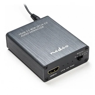 Afbeelding van HDMI audio extractor Nedis (4K@60Hz, HDMI, Toslink, Jack)