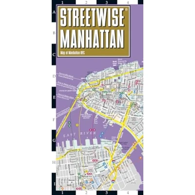 Afbeelding van Streetwise Manhattan Map Laminated City Center Street of Manhattan, New York