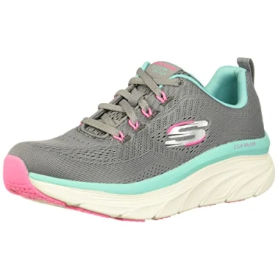 Afbeelding van Skechers Sport D&#039;LUX Walker Sneakers laag gray/multicoloured, Dames, Maat: 37, Gray/multi coloured Textiel