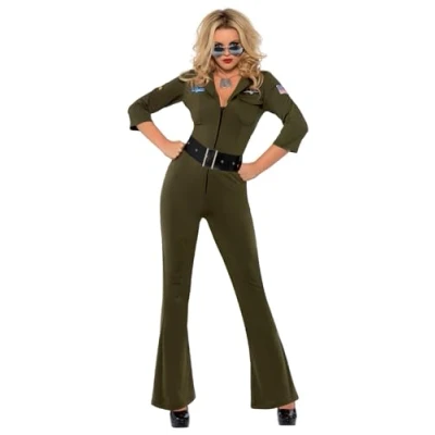 Afbeelding van &quot;Hottie Top Gun™ pilotenkostuum voor dames Verkleedkleding Small&quot;