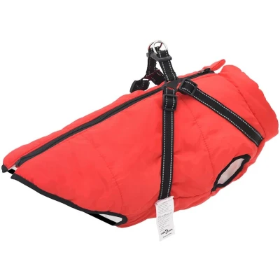 Afbeelding van vidaXL Hondenjas met harnas waterdicht reflecterend rood 5XL