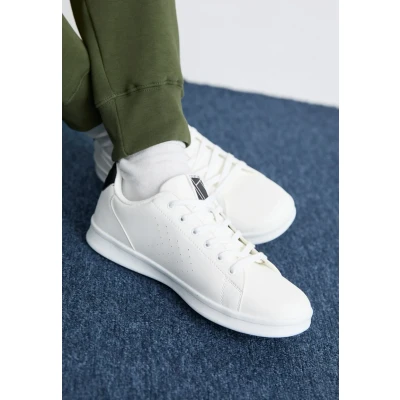 Afbeelding van Hummel Court LINE Unisex Sneakers laag, Maat: 36, White/black Hoogwaardig imitatieleer