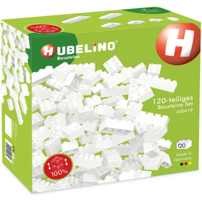 Afbeelding van Hubelino Bouwstenenset Wit 120 delig