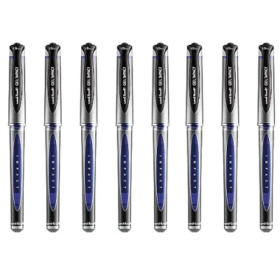 Afbeelding van uni ball UM 153S gelrollerball met brede impact, 1 mm punt, lijnbreedte 0,6 mm, blauwe inkt, 8 stuks