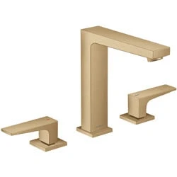Afbeelding van Hansgrohe Metropol 3 gats wastafelmengkraan 160 met push open