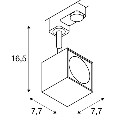 Afbeelding van SLV ALTRA DICE 230V railsysteem lamp GU10 Zwart