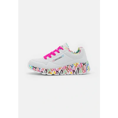 Afbeelding van Skechers UNO LITE Sneakers laag voor kinderen, Maat: 27, White/pink Hoogwaardig imitatieleer