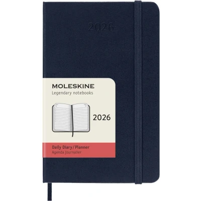 Image de Agenda civil Moleskine 2026 12 mois Journalier Format Poche Dur Bleu Saphir
