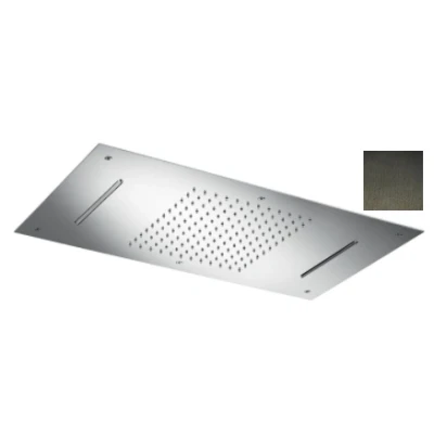 Afbeelding van SB Temptation XXL Regendouche inbouw rechthoek 2 straals PVD Gun Metal 1208955709