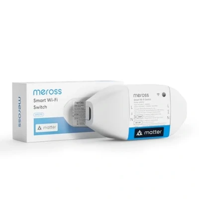 Afbeelding van Meross Matter slimme schakelaar, 16 A, wifi schakelaar met energieverbruik, universele compatibel Apple Home, Alexa en Google spraakbesturing