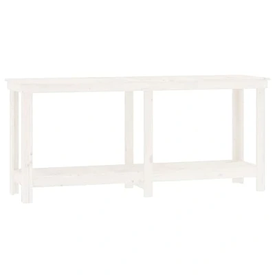 Afbeelding van Werkbank 180x50x80 cm massief grenenhout wit