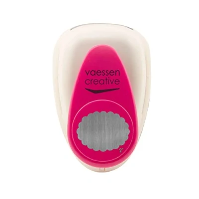 Afbeelding van Vaessen Creative Papierperforator, maat XL, ovaal, voor doe het zelfprojecten, scrapbooking, kaarten maken en meer