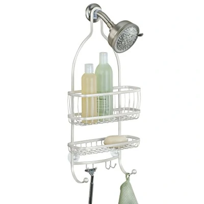 Afbeelding van iDesign York Lyra douchehouder, metaal, om op te hangen, wit