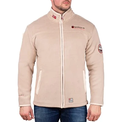 Afbeelding van Geographical Norway UREKA fleecejack voor heren, warme pluche jas, Kameel