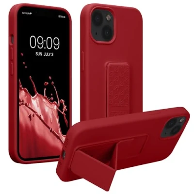 Afbeelding van kwmobile back cover voor smartphone geschikt Apple iPhone 13 1x beschermhoesje van kunststof In rabarber rood
