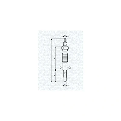 Afbeelding van MAGNETI MARELLI 062900077304 Gloeibougie 11V 10A M10X1,25