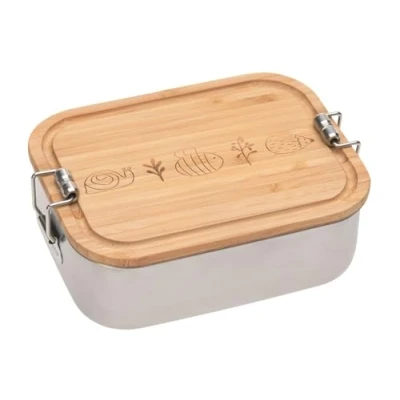 Afbeelding van LÄSSIG Lunchbox Stainless Steel Bamboo Garden Explorer