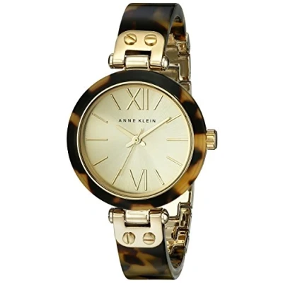 Afbeelding van Anne Klein Dameshorloge met hars, Goud/Bruin, armband