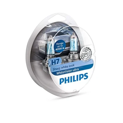 Image de Philips automotive lighting Whitevision Ultra H7 Lampe Pour Éclairage Avant, 4.200K, Set De 2