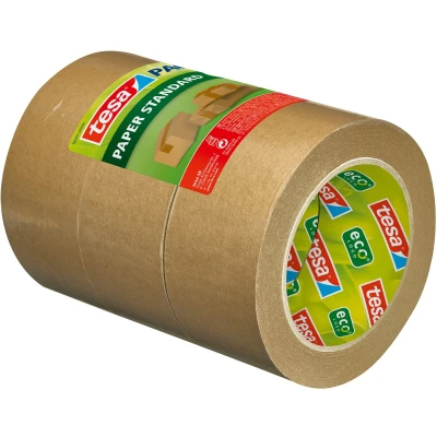 Afbeelding van Verpakkingstape Tesa 58292 eco papier FSC 50mmx50m bundel bruin