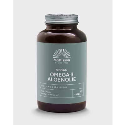 Afbeelding van Vegan Omega 3 Algenolie 500 Mg Dha 375 &amp; Epa 125 180 Capsules