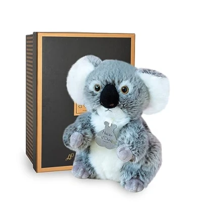 Afbeelding van Histoire d&#039;Ours Knuffel Koala De authentieke geschenkdoos grijs 20 cm zacht en schattig cadeau idee voor geboorte verjaardag meisje jongen HO2218