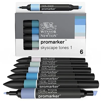 Image de Winsor &amp; Newton Promarker Set 6 Tons De Ciel 1
