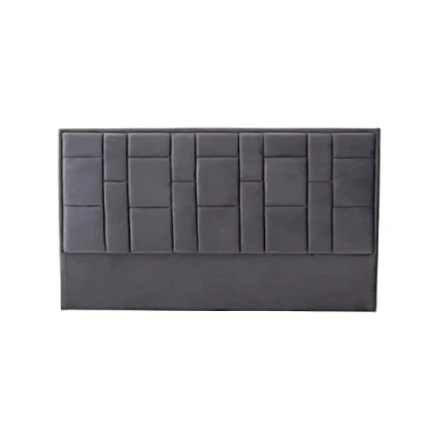 Afbeelding van Hoofdeinde HERMINE Fluweel 160cm Donkergrijs L 160 cm x H 110 D 8