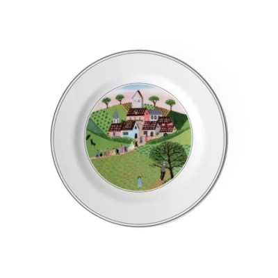 Afbeelding van Villeroy &amp; Boch Design Naif Broodbord &quot;Mariage&quot; (broodbord), 17 cm, premium porselein, wit/meerkleurig.