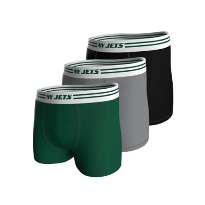 Afbeelding van NFL NY JETS Boxers 3 pack Groen/Grijs/Zwart Maat XL