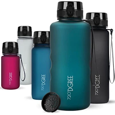 Afbeelding van SoftTouch waterfles &quot;uberBottle&quot; 2 l + zeef BPA vrij XXL voor sportschool, training, fitness, sport, outdoor grote sportfles van Tritan lichtgewicht,
