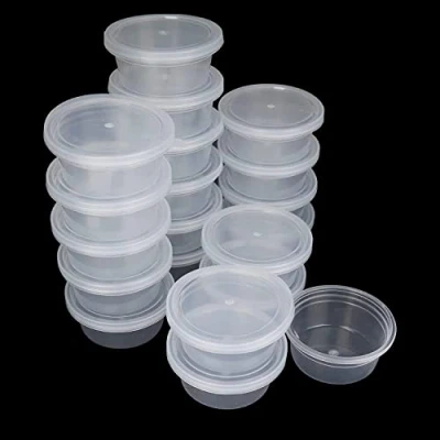 Afbeelding van GZhaimai 50 stuks slime containers, ronde mini kunststof containers met deksel voor kleine voorwerpen of andere knutselspullen op te bergen