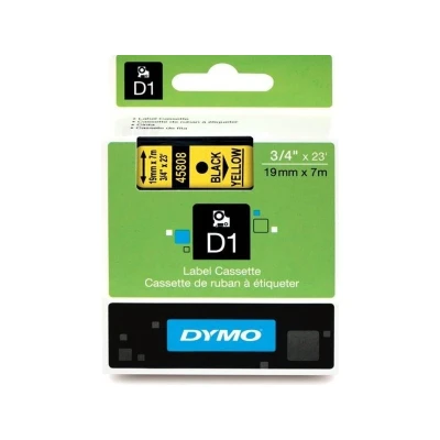 Afbeelding van Dymo 45808 (S0720880) Tape Zwart op geel (19 mm)