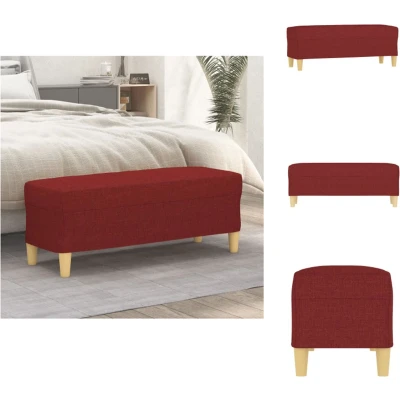 Afbeelding van vidaXL Bankje 100x35x41 cm stof wijnrood