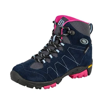 Afbeelding van Brütting Wandellaarzen voor meisjes, marineblauw, 30 EU, roze en blauw.