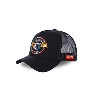 Afbeelding van Von Dutch Verstelbare pet voor dames en heren, originele comfortabele truckerpet, zwart.