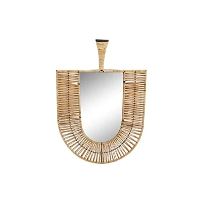 Afbeelding van Wandspiegel DKD Home Decor Bruin Rotan Waaier Tropisch (50 x 2,5 72 cm)