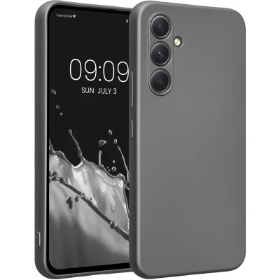 Afbeelding van kwmobile metallic telefoonhoesje van TPU geschikt voor Samsung Galaxy A54 5G Flexible case smartphone In grijs