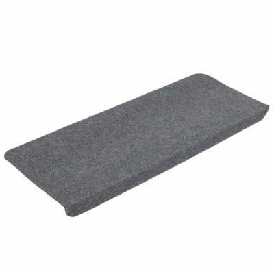 Afbeelding van vidaXL Trapmatten zelfklevend 15 st 65x24,5x3,5 cm grijs
